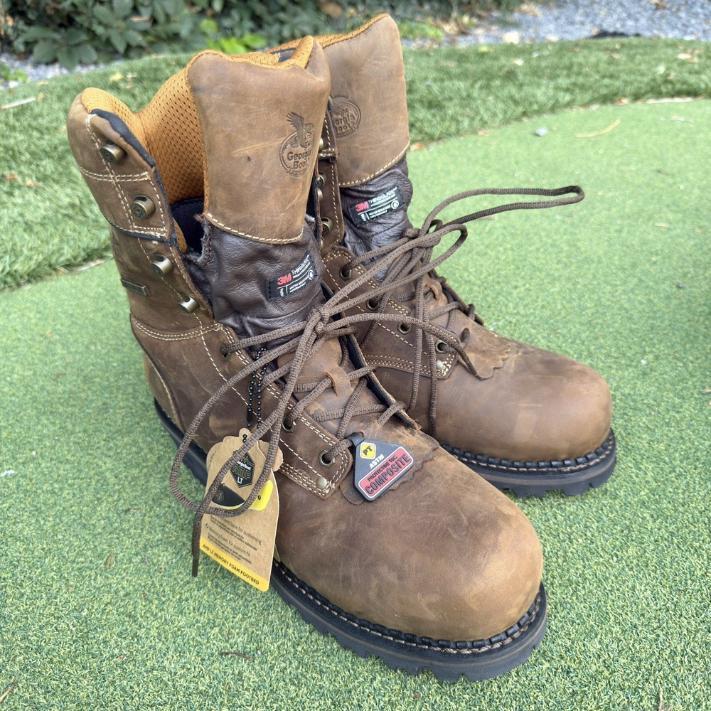 Georgia Boot GB00491 Logger Boots 10.5W/11M Composite Toe Waterproof Mismatch